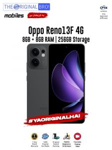 Oppo Reno 13F 4G - 8GB RAM - 256GB Storage - PTA Approved - 12 Months Warranty - Grey - The Original Bro Mobiles - TOB36